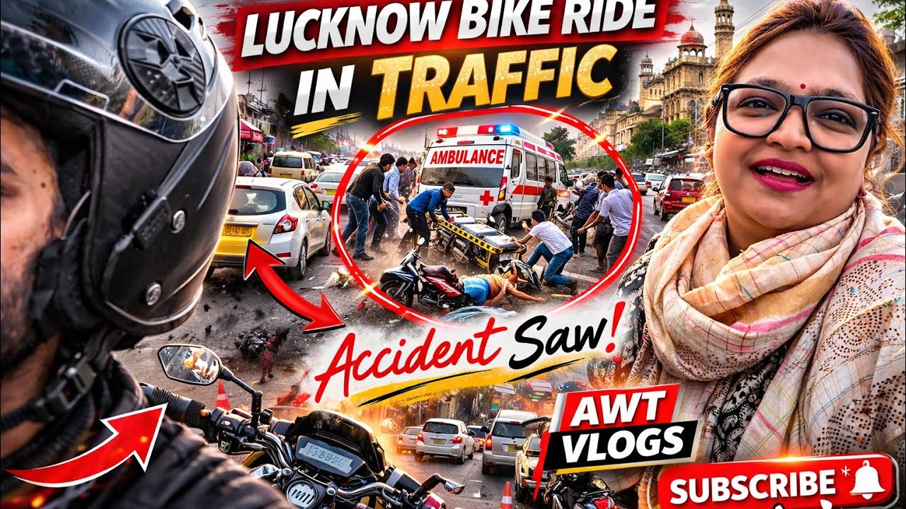 Lucknow Traffic Ride 😱 | Kapoorthala Moto Vlog #motovlog #lucknow #kapoorthala #motovlog