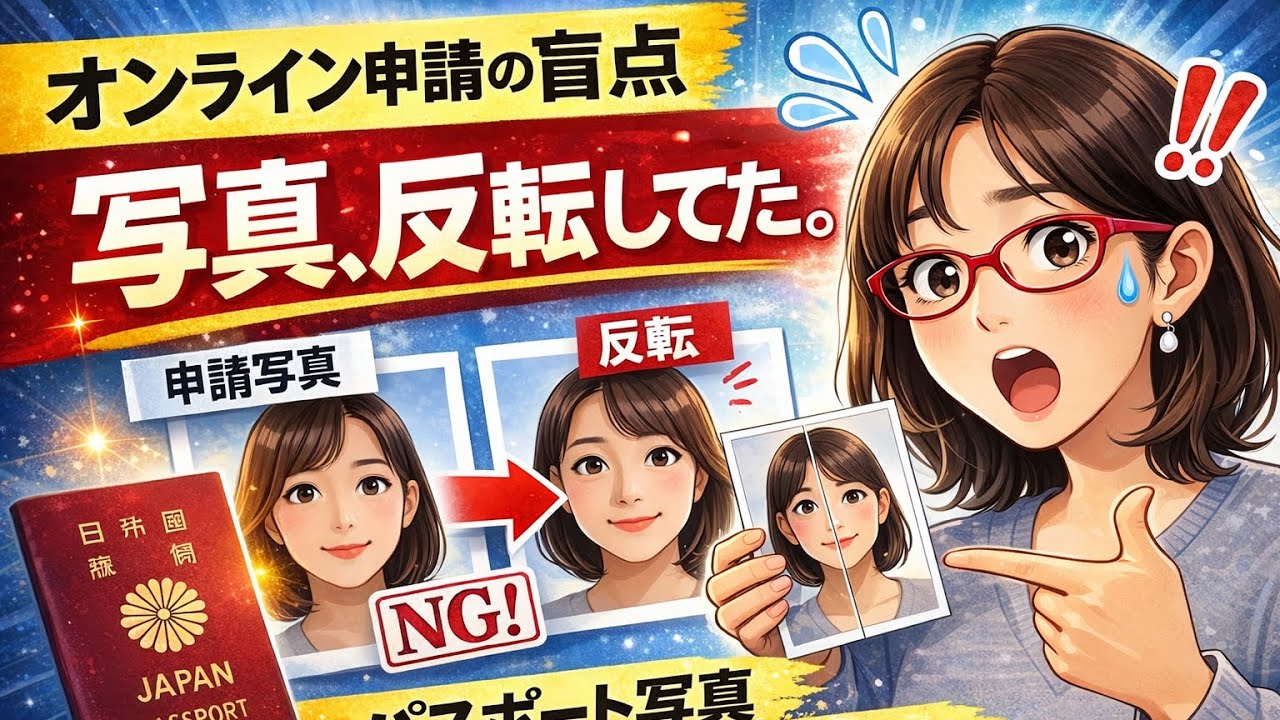 【超重要】パスポートオンライン申請で左右反転!?知らないと“使えない”可能性