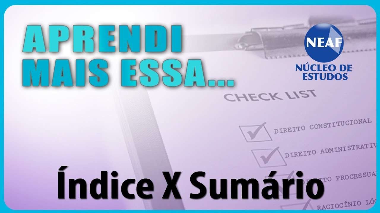 Diferença entre Índice e Sumário - Word | Aprendi Mais Essa...