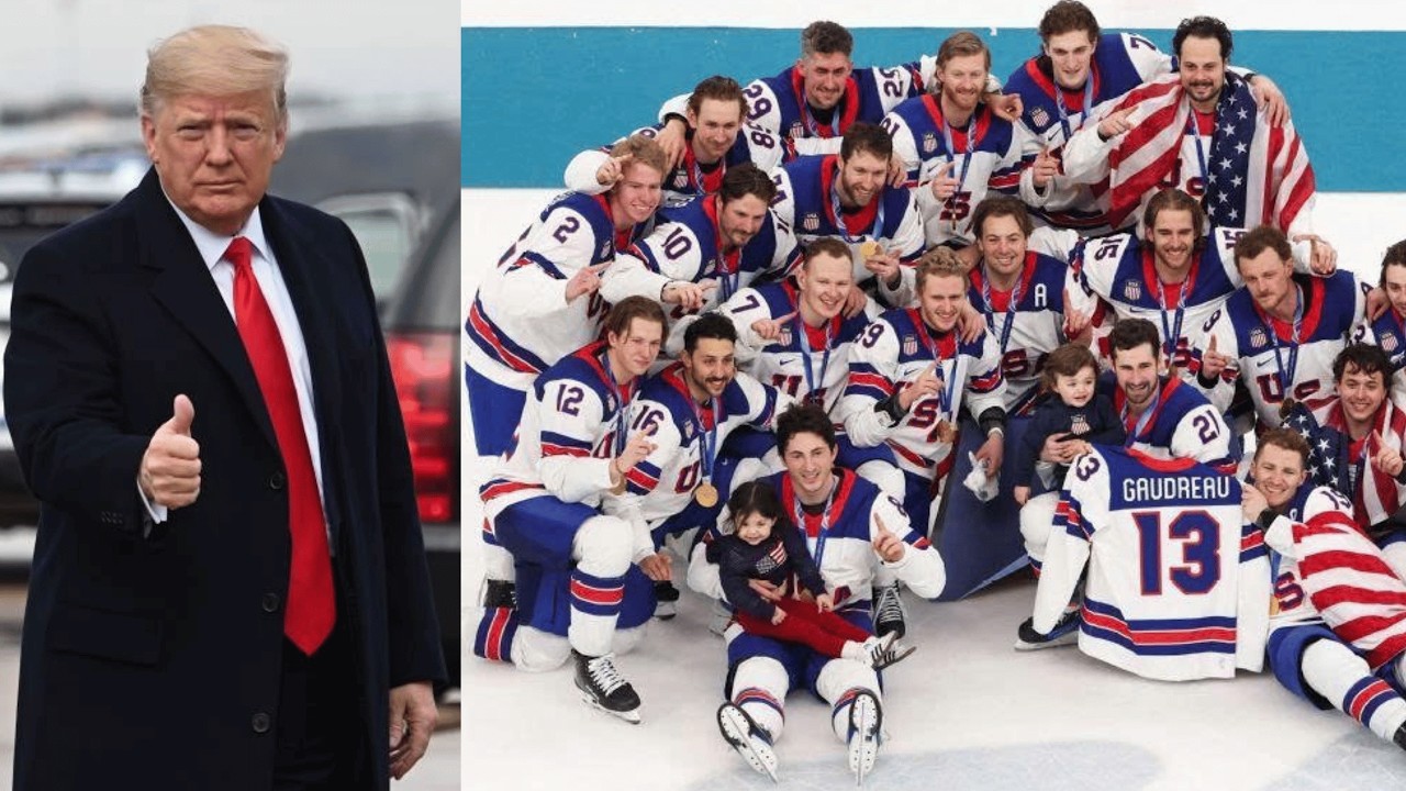 USA Men's Hockey Team Visits The White House