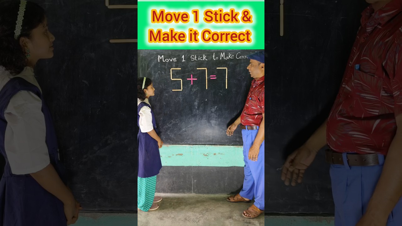 Move One Stick Challenge 🤯 #short #education #maths #school #students #ytshorts #trending