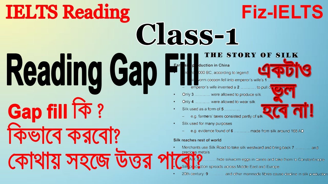 Simple Tips and Tricks -IELTS Reading Gap fill | class-1 #ieltsreading
