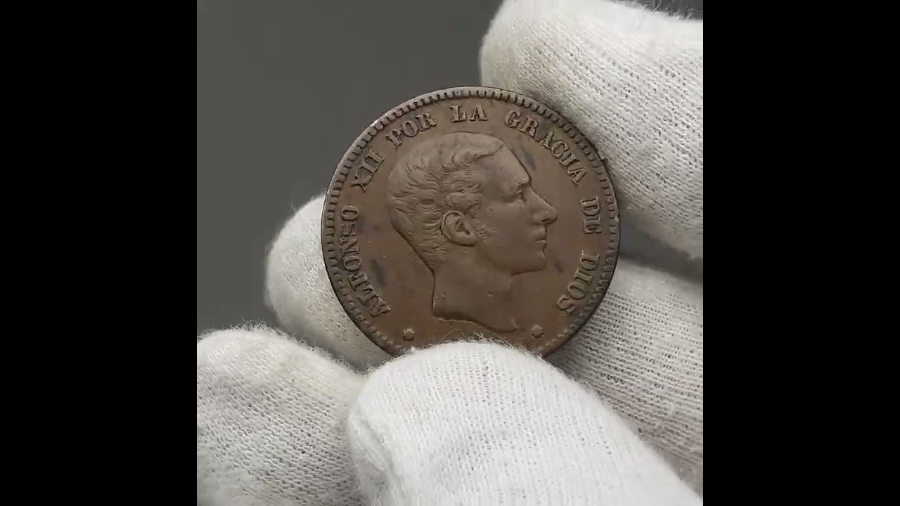1879 10 Centimos Spain Coin Alfonso XII