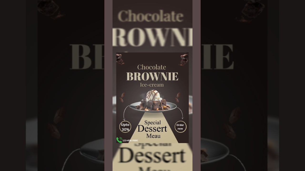 Day 20/30 create social media post for brownie in canva without pro version 