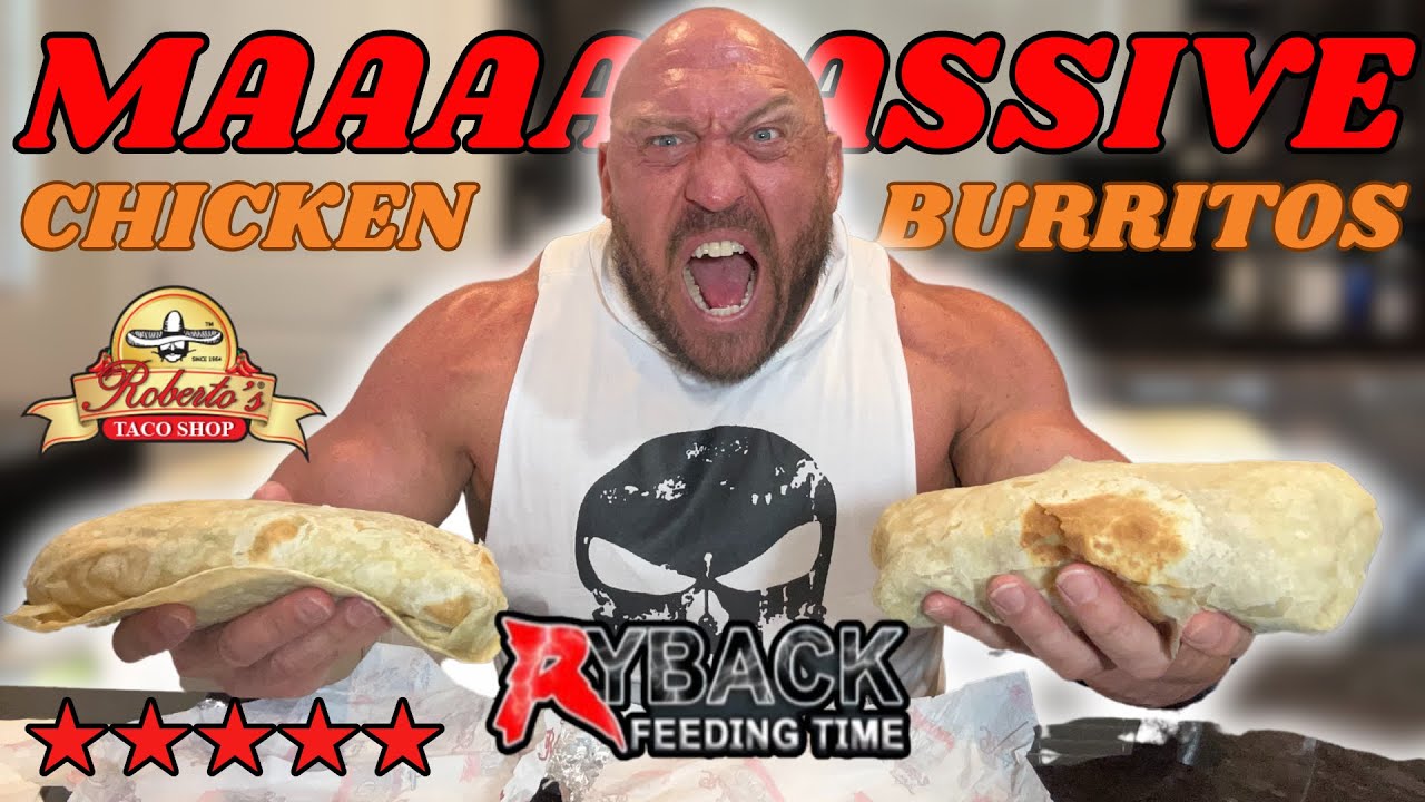 Ryback Squashes 2 Massive Roberto’s Chicken Burritos Like He Will Goldberg!