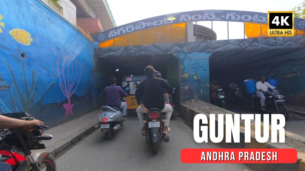 Guntur Drive | City Streets & Traffic | Andhra Pradesh, India 4K