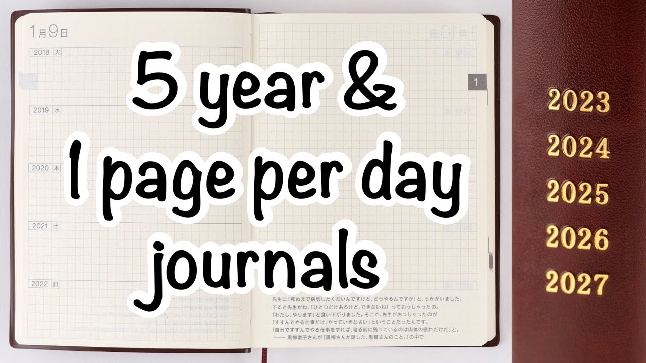 5 year journals & 1 page per day journals for memory keeping