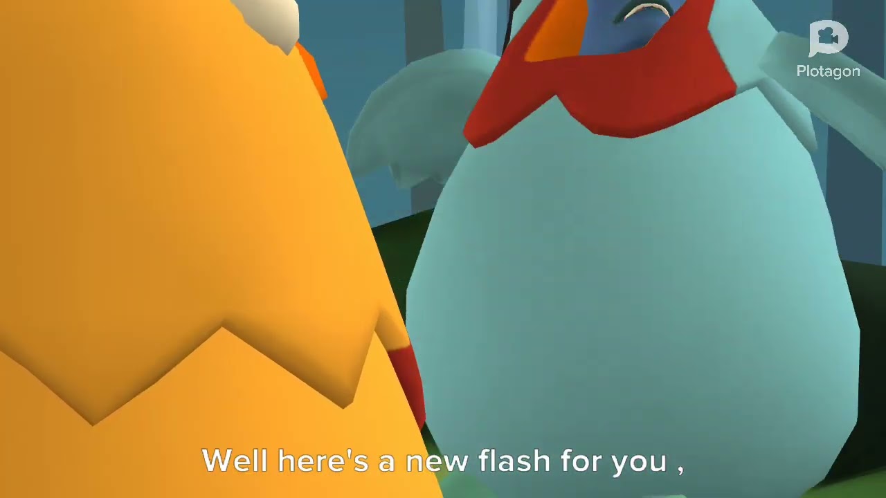 two chickens are having a big fight