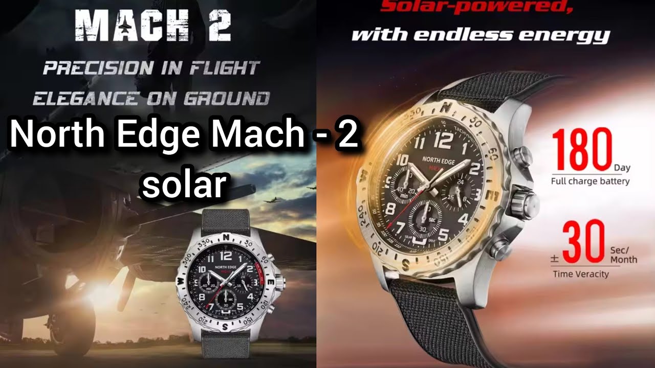 ¿El mejor reloj solar calidad-precio? North Edge Mach 2 con ML2016 y cristal Hardlex