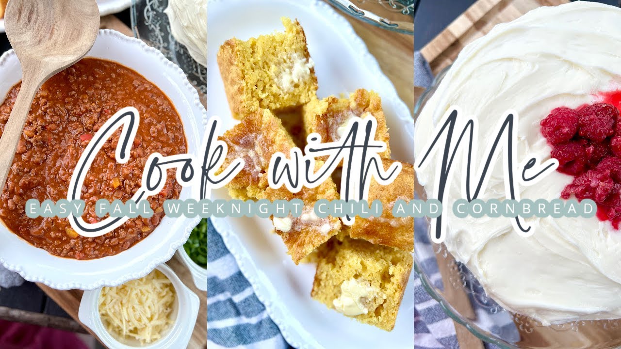 COOK WITH ME // EASY WEEKNIGHT FALL DINNER // EASY CHILI & CORNBREAD // CHARLOTTE GROVE FARMHOUSE