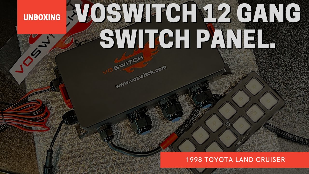 Unboxing: Voswitch UV120 Universal 12 Gang Programmable Switch Panel.   4K