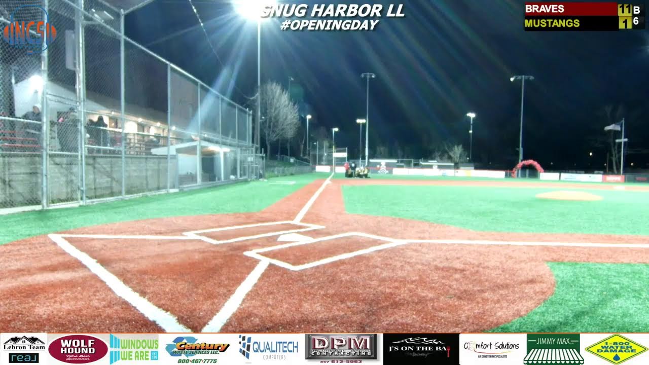 Braves vs Mustangs - Snug Harbor Little League Opening Day