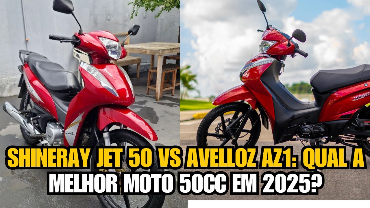 QUAL A MELHOR MOTO 50CC EM 2025? SHINERAY JET 50 OU AVELLOZ AZ1?
