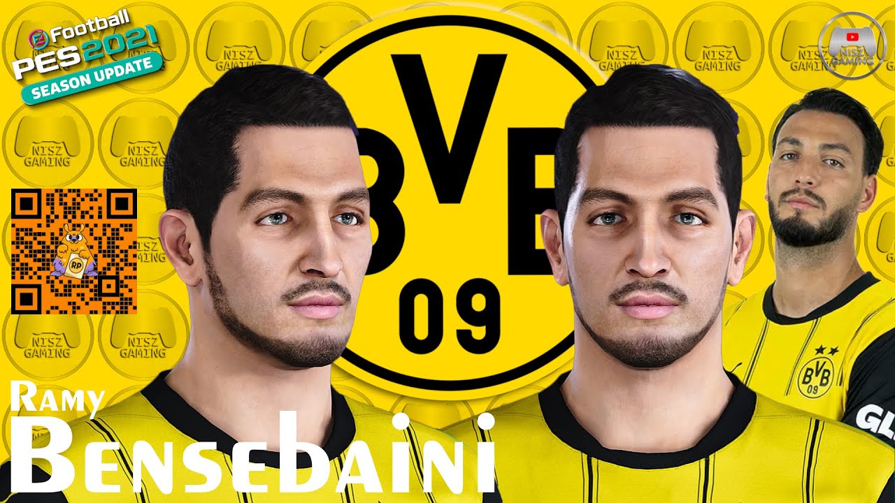 How to Create Face Ramy Bensebaini 🇩🇿 BVB Dortmund | PES 2021 Face Build