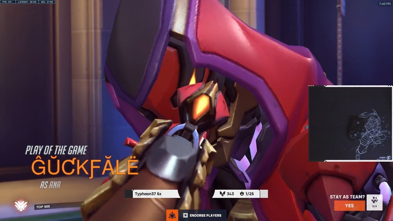 Getting POTG With ANA! Gale Ana Overwatch 2 Season 6 Gameplay Top 500