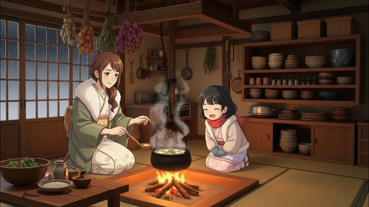 Ghibli ASMR: Cozy Winter Morning in a Japanese Village | Cooking a Traditional Japanese Breakfast ❄️