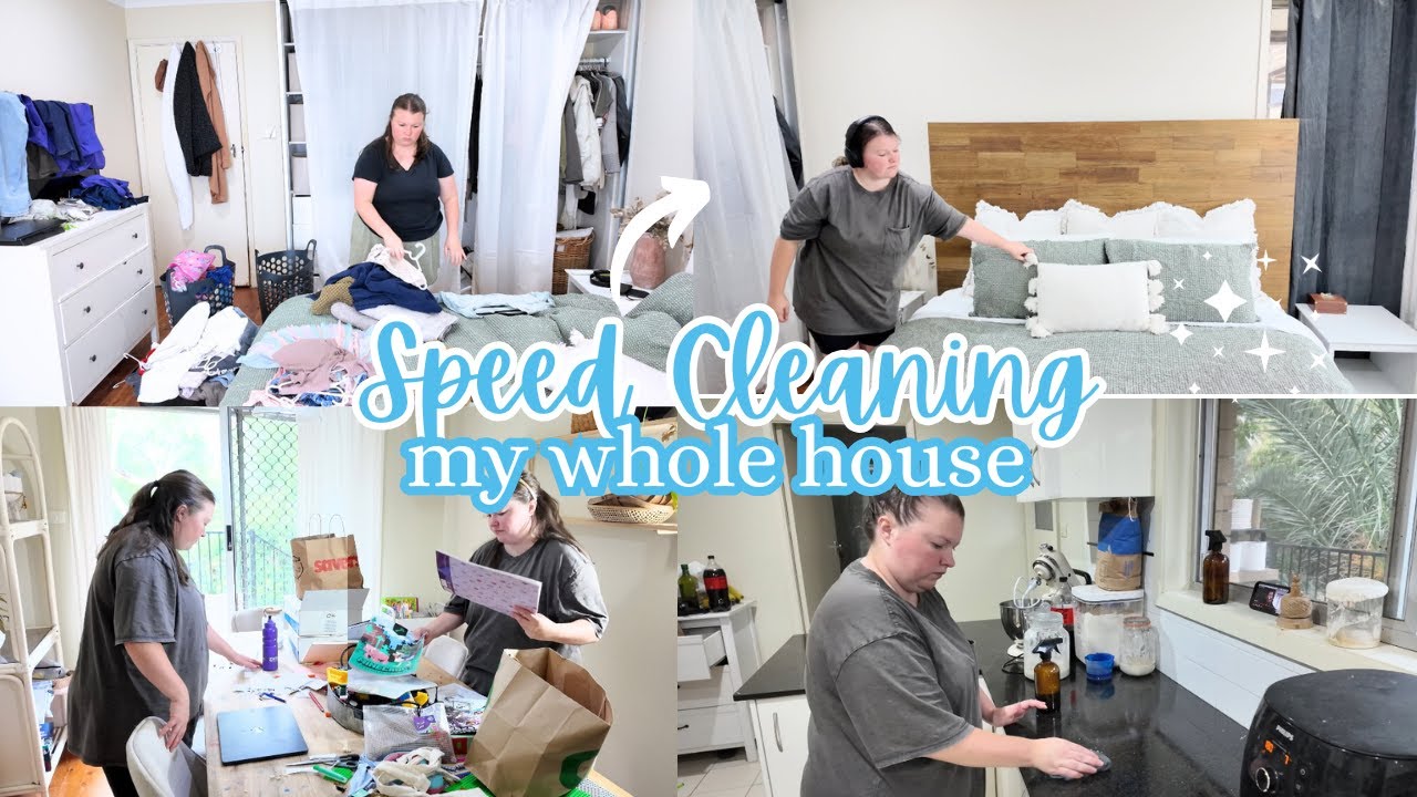 Speed Cleaning My Whole House! Lets get it done 🏃🏻‍♀️😅