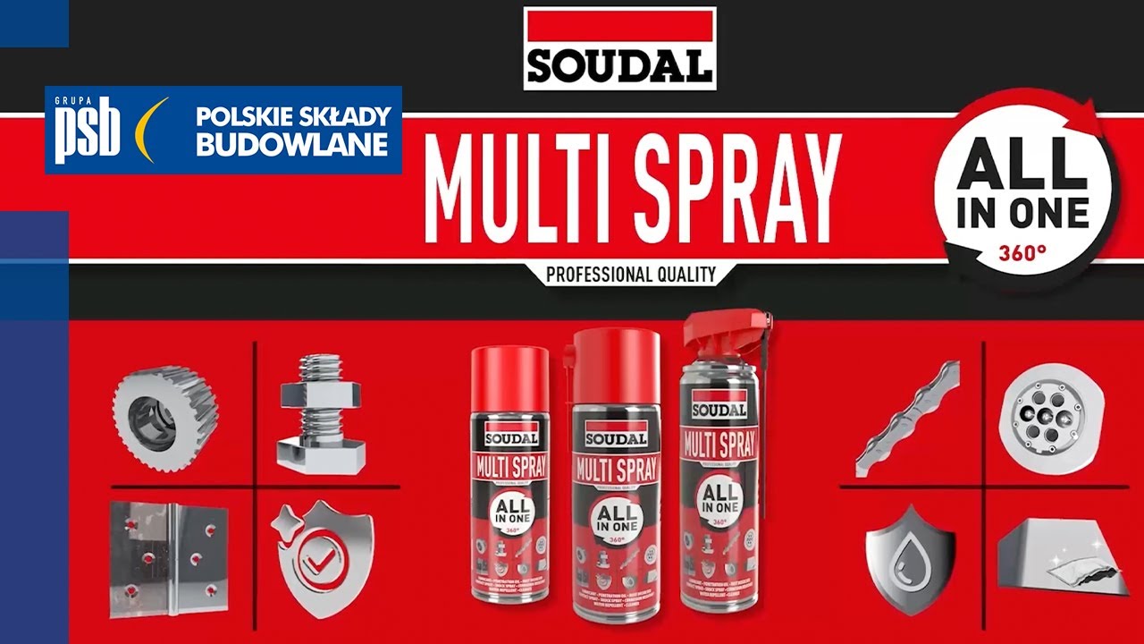 Soudal Multi Spray - Wielofunkcyjny spray smarująco-zabezpieczający!