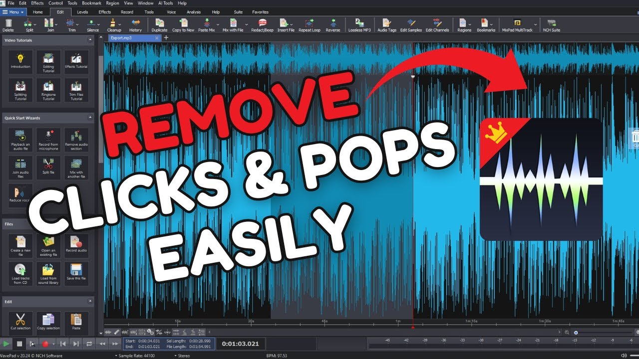 How to Remove Clicks and Pops in WavePad 2025?