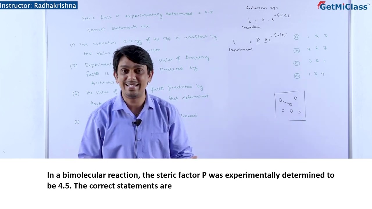Understanding Steric Factors in Reactions JEE 12th Chemistry Chemical Kinetics