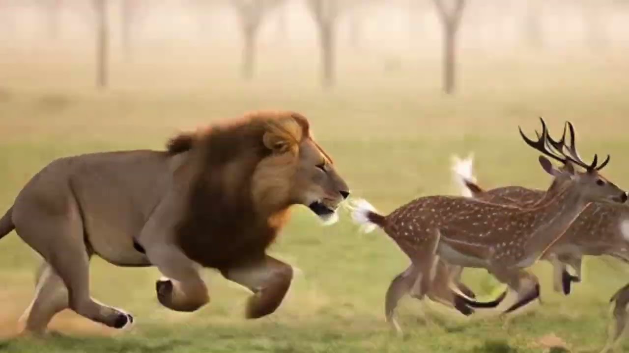 Animated cartoon, Lion Attack, Shakar hi shakar