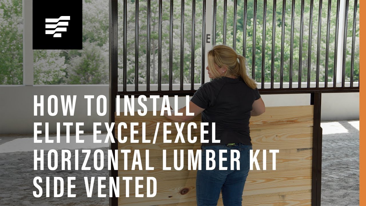 TARTER: How To Install Elite Excel and Excel Stall Horizontal Lumber Kit Side Vented