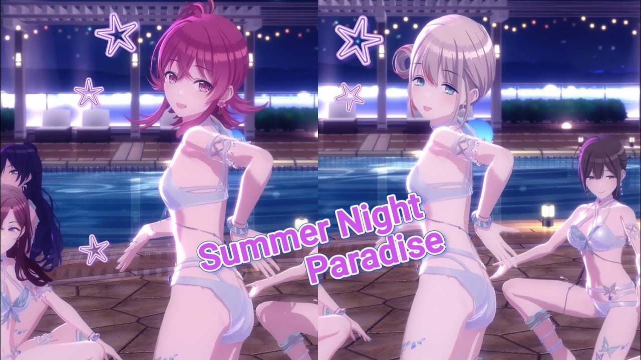【シャニソンMV】Summer Night Paradise【小宮果穂/芹沢あさひ 2連フォーカスモード ジェントリィバタフライ】