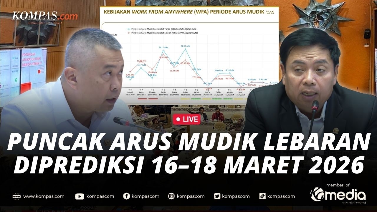 BREAKING NEWS - Menhub Prediksi Puncak Arus Mudik Lebaran Terjadi di 16-18 Maret 2026