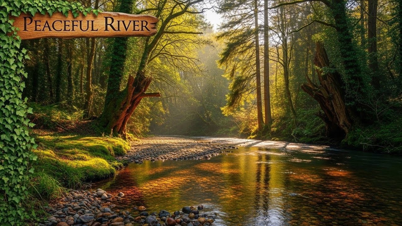 Peaceful River Sound Ambience 🌊 Gentle Flowing Water for Deep Sleep and Relaxation #90