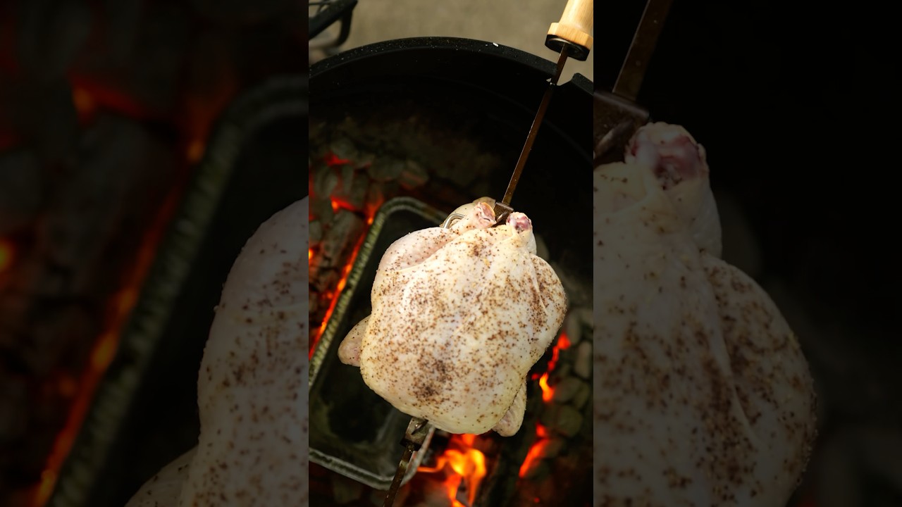 How to make rotisserie chicken on Weber kettle