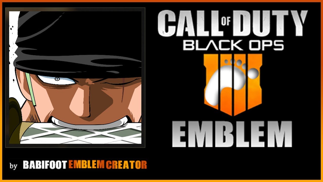BO4 Emblem Tutorial - One Piece Roronoa Zoro
