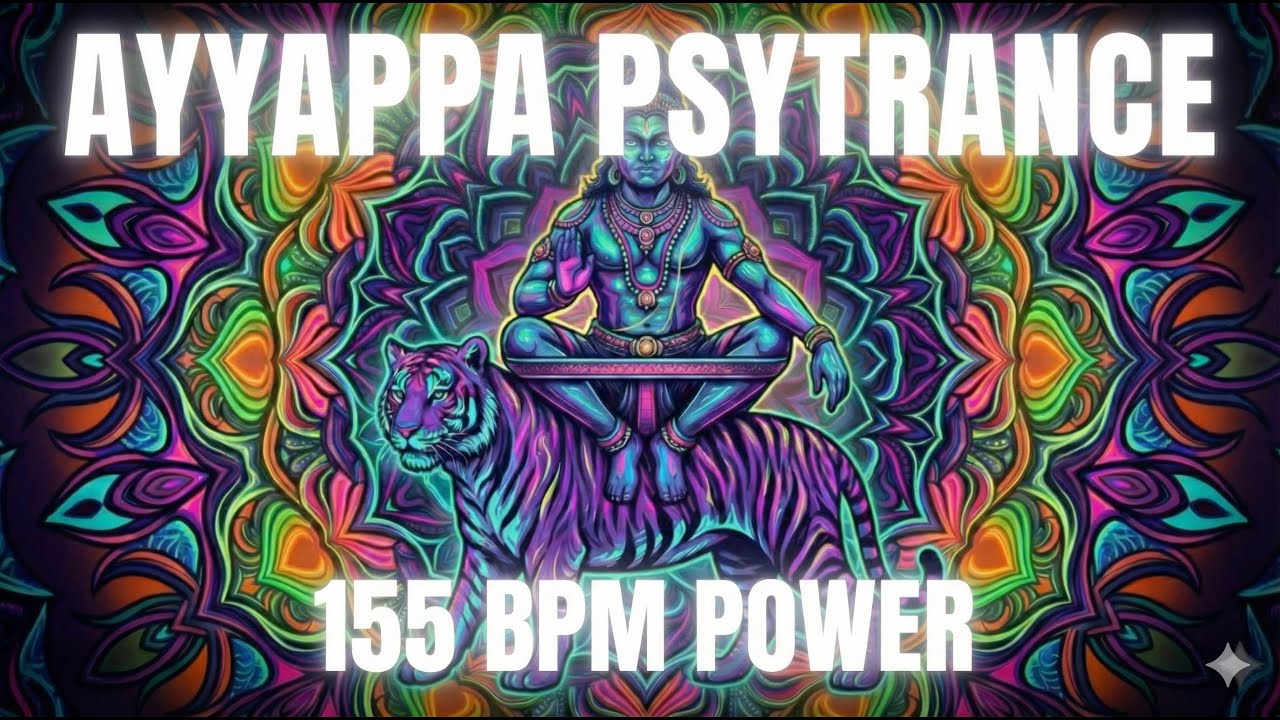SWAMIYE AYYAPPO 🕉️ Dark Forest Psytrance (155 BPM) | Trippy Mandala Visuals