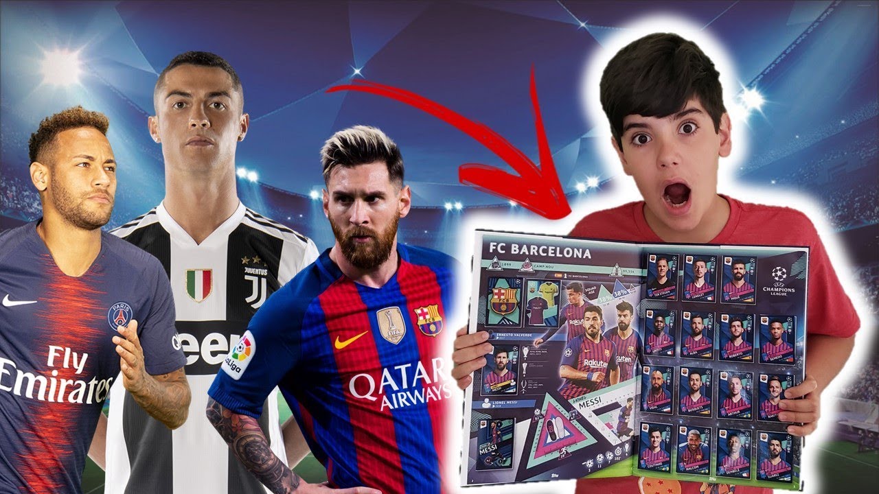 COMPLETEI O ÁLBUM DE FIGURINHAS DA CHAMPIONS LEAGUE 2019 - NEYMAR, MESSI, CR7
