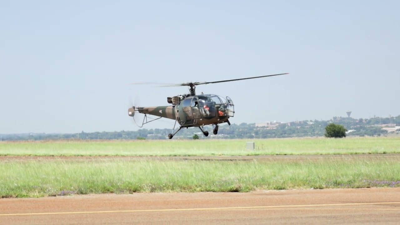 Alouette III Helicopter Speed Runs, Autorotations, Fast Takeoffs, Precision Flying and Full Landing.