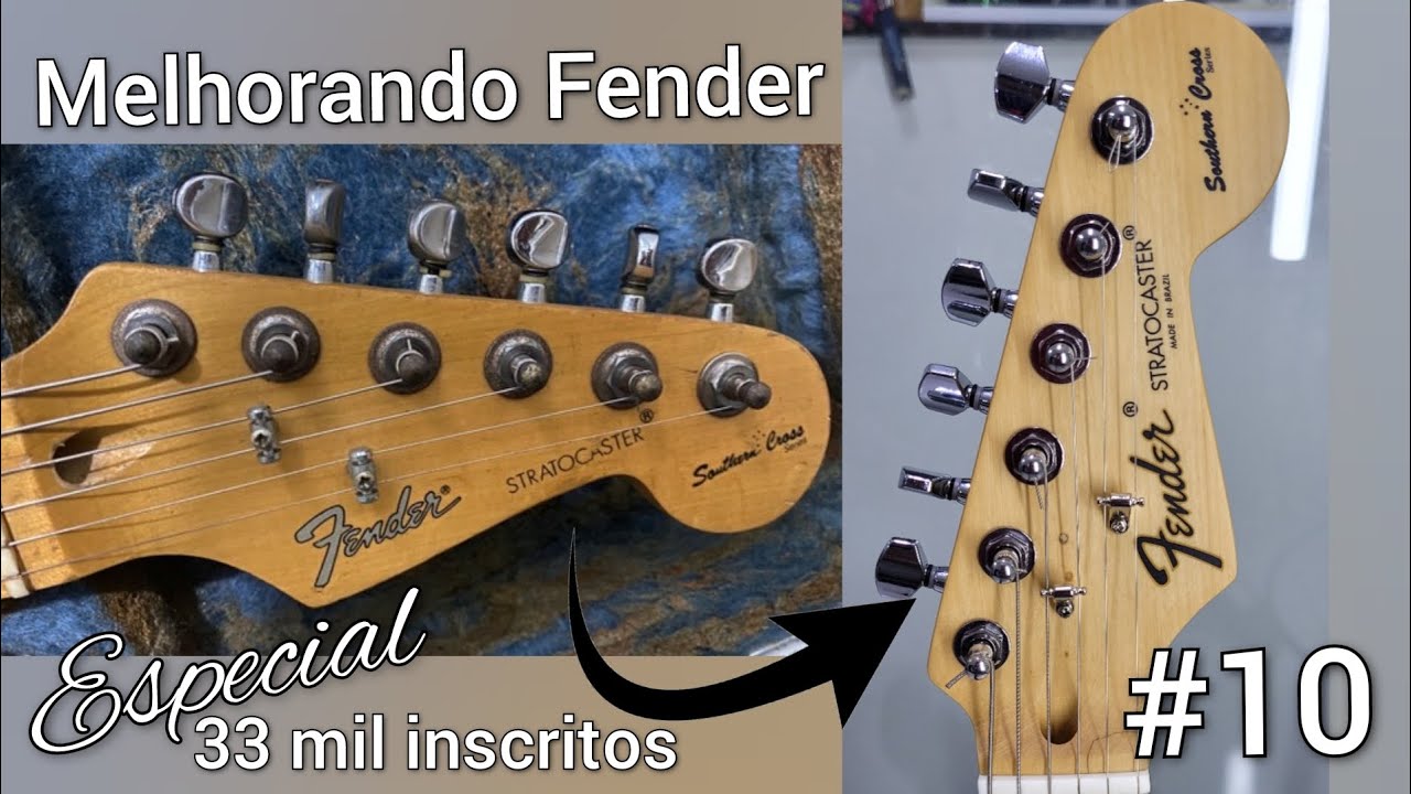 #Melhorandofenders FENDER SOUTHERN CROSS BRASIL - Episódio 10   Troca de trastes + verniz + Logo