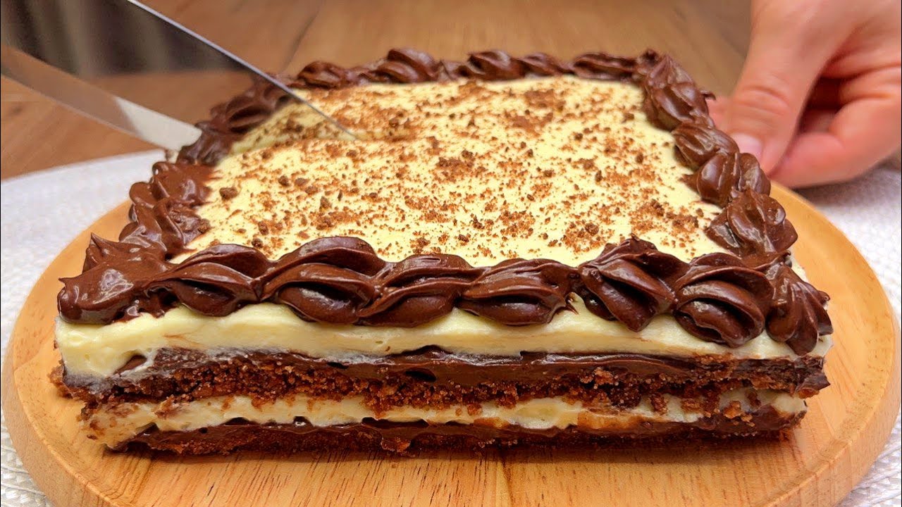 Новый вкуснейший домашний десерт за 10 минут! Никакой выпечки и муки! Никаких взбитых сливок!