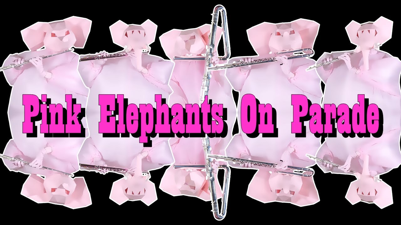 Two Elephant Flute Choir - Pink Elephants on Parade!
