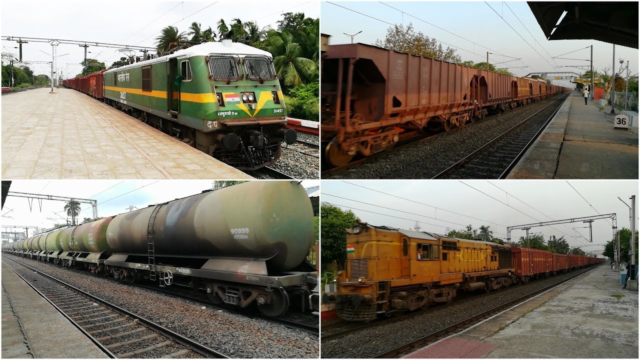 Different Types of Freight Train Compilation Of Indian Railways [Full HD]