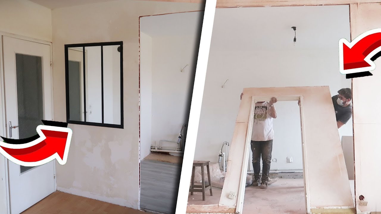 ON CASSE UN MUR + ON MET UNE VERRIERE ! R&eacute;novation appartement (Avant/Apr&egrave;s) &eacute;pisode 2