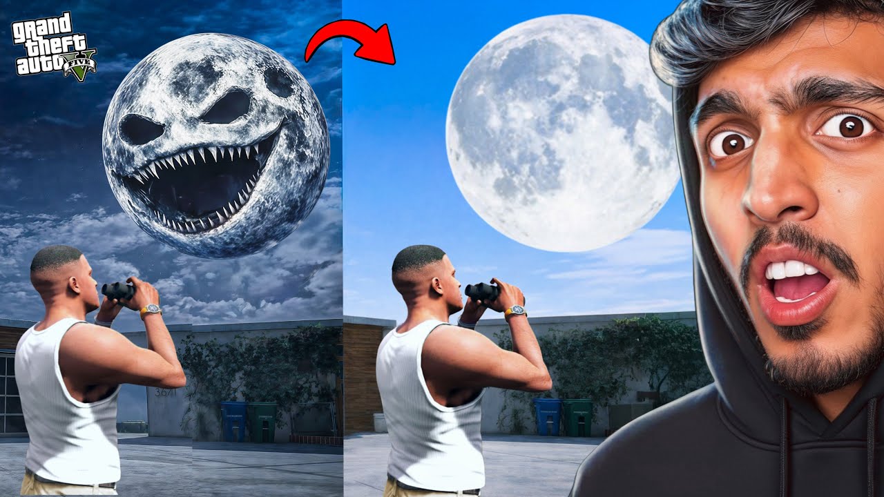 GTA 5 : Franklin Stopped The Strange Moon Event..!🌙😳