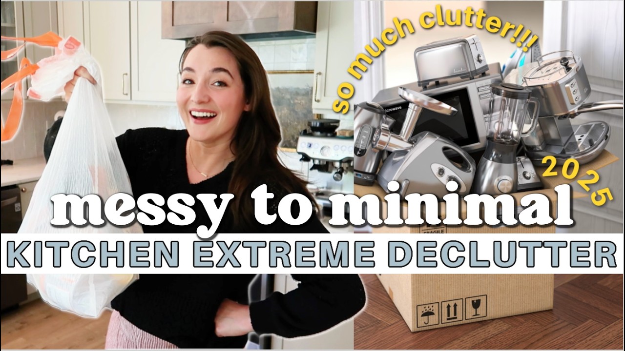 KITCHEN EXTREME DECLUTTER! | (so. much. STUFF!) | Chatty Messy To Minimal 2025!