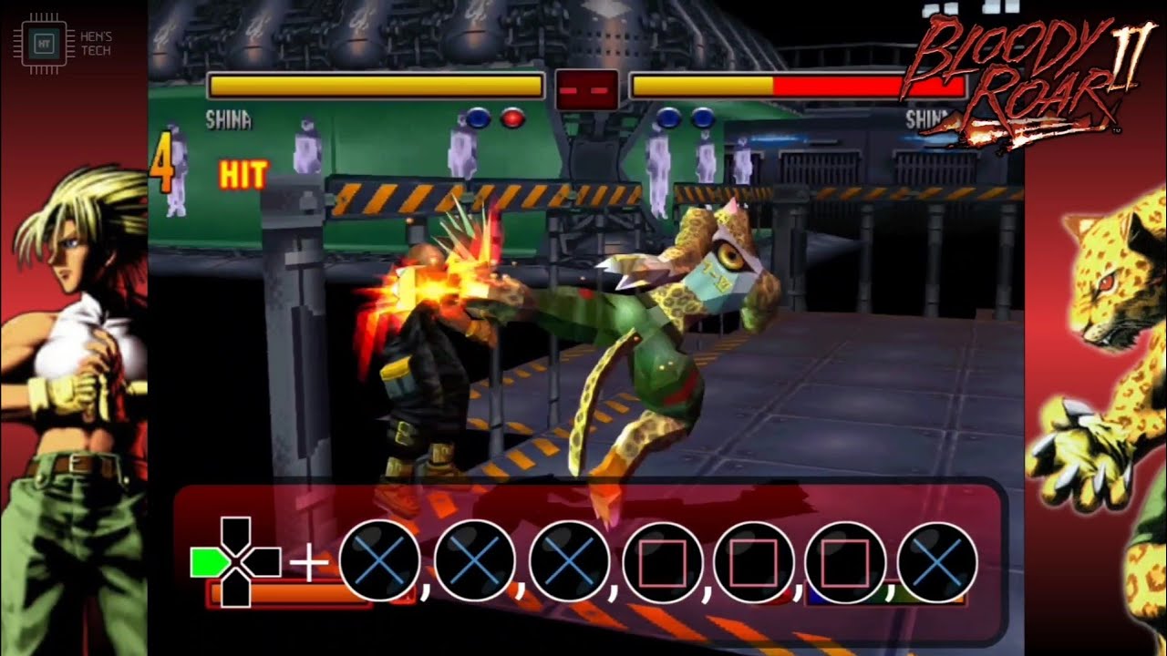 Bloody Roar 2 Shina Ultimate Combo Guide 1080p 60 FPS
