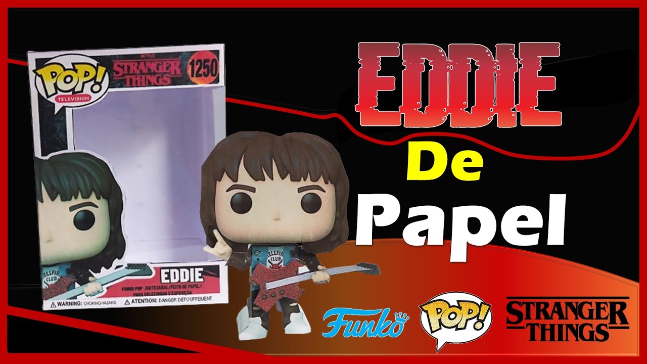 ✂️  Eddie da série Stranger Things funko pop de papel papertoy papercraft , minecraft 2022