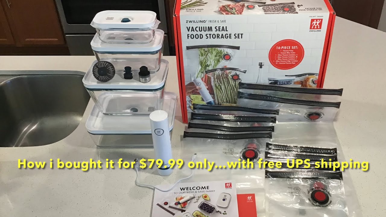 Unboxing 16 pc Zwilling vacuum seal food storage set