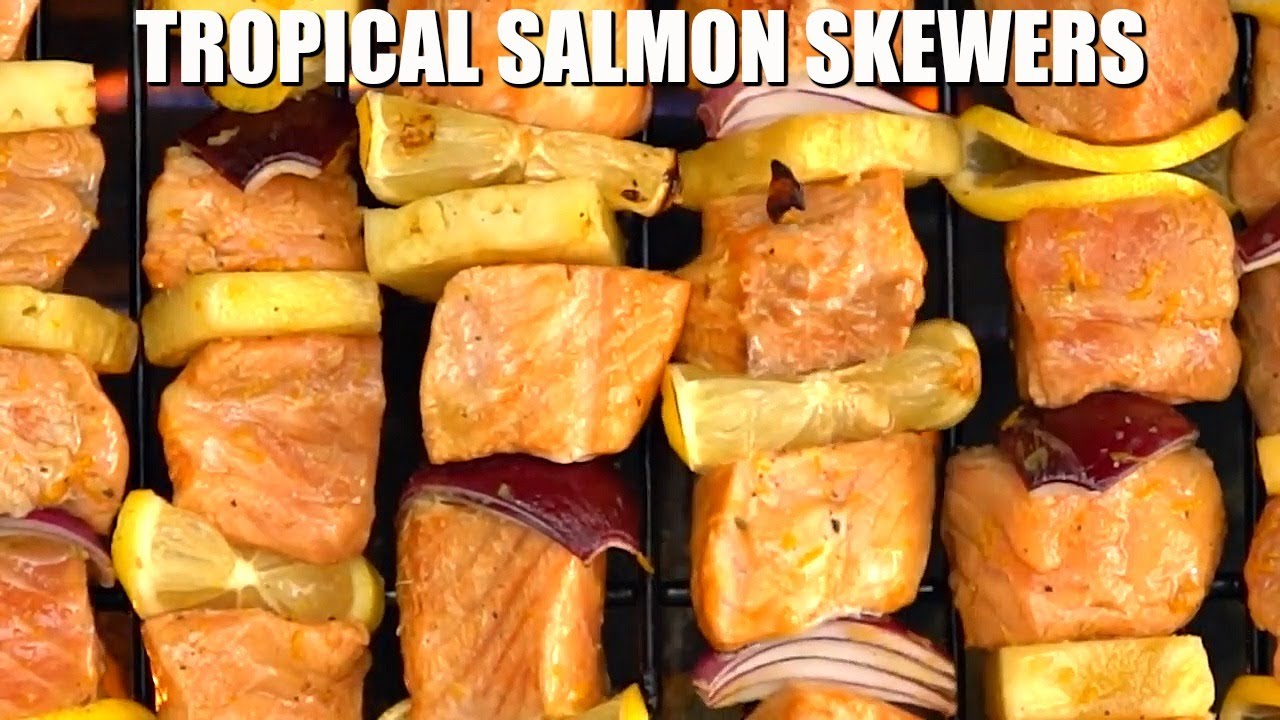 How to Make Grilled Salmon Skewers - Sweet and Savory Meals