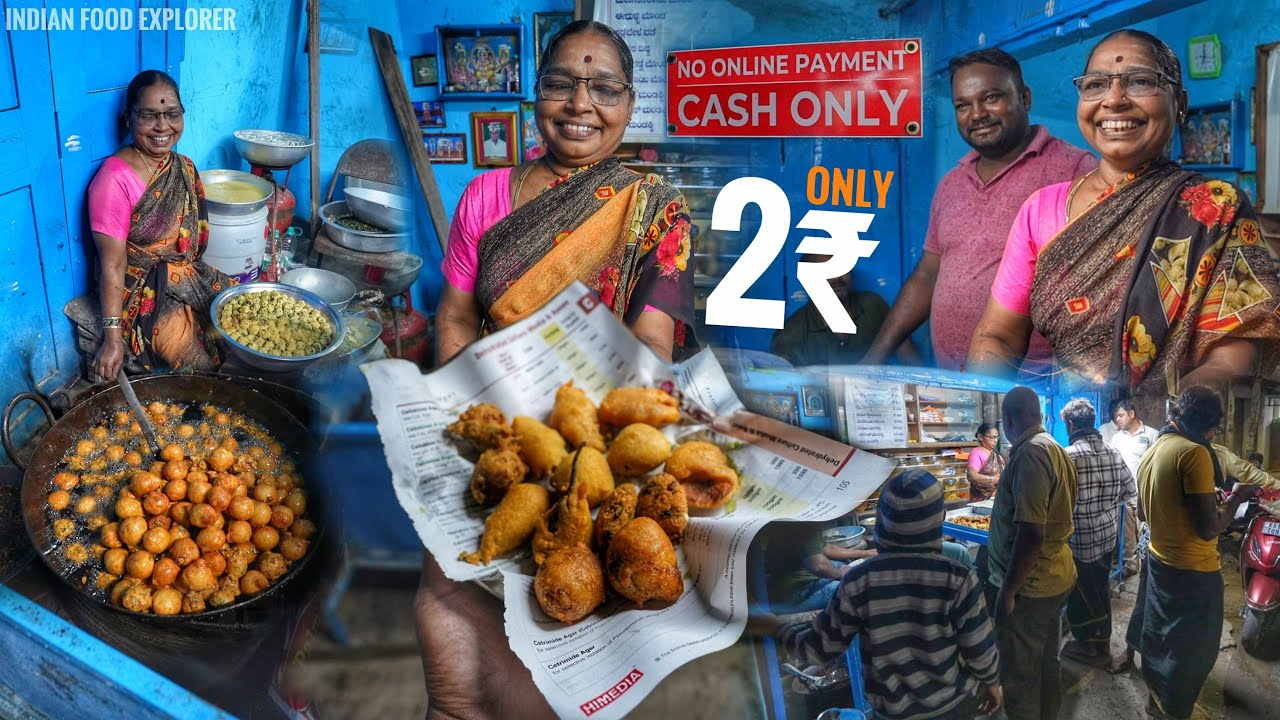 India’s Cheapest Food - 2₹/- Only | Shivamogga Famous Bhaji | Indian Food Explorer