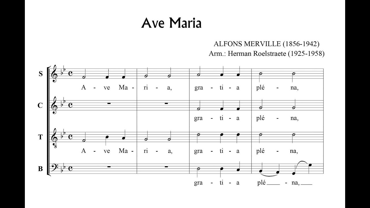 Merville, Alfons (1856-1942) Ave Maria.