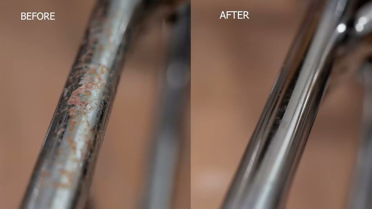 How to Remove Rust and Polish Chrome Stool Legs by Hand | DIY Metal Polishing Kit Tutorial