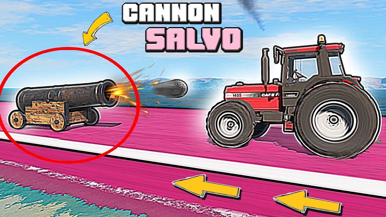 What vehicles will pass under a CANNON SALVO in BeamNG Drive