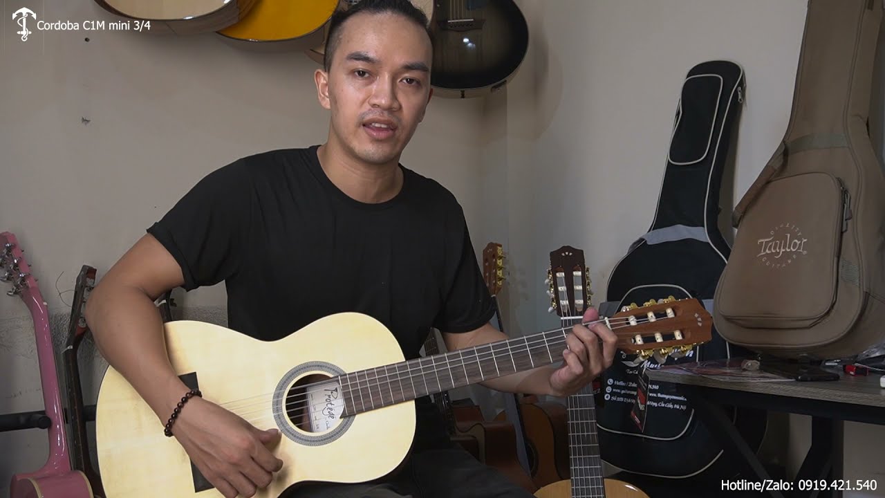 Review Guitar Classic Cordoba C1M size mini 1/2 l Thân Guitar